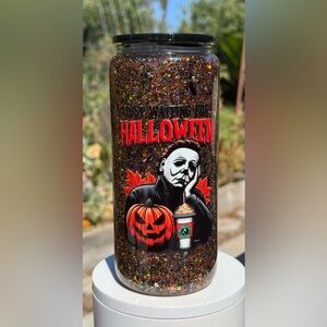 Michael Meyers Just Waiting For Halloween 20oz Snow Globe Tumbler
